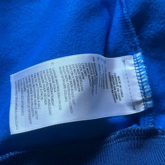 Vintage 1980s Adidas Tracksuit Zip Up Track Suit Jacket Size M Soccer Blue Red - Picture 9 of 12